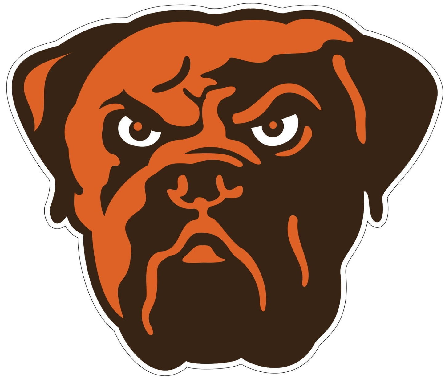 Cleveland Browns Logo Die Cut Laminated Vinyl Sticker Decal