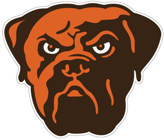 Cleveland Browns Logo Die Cut Laminated Vinyl Sticker Decal