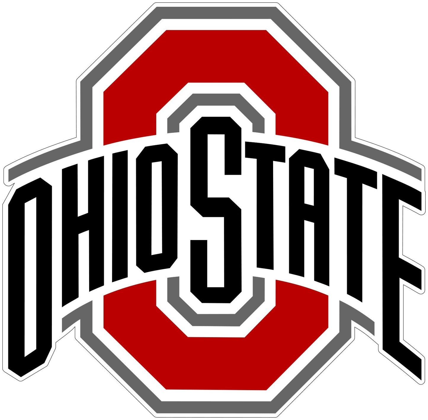Ohio State Buckeyes - Die Cut Laminated Vinyl Sticker All Weather Safe 2"-52"