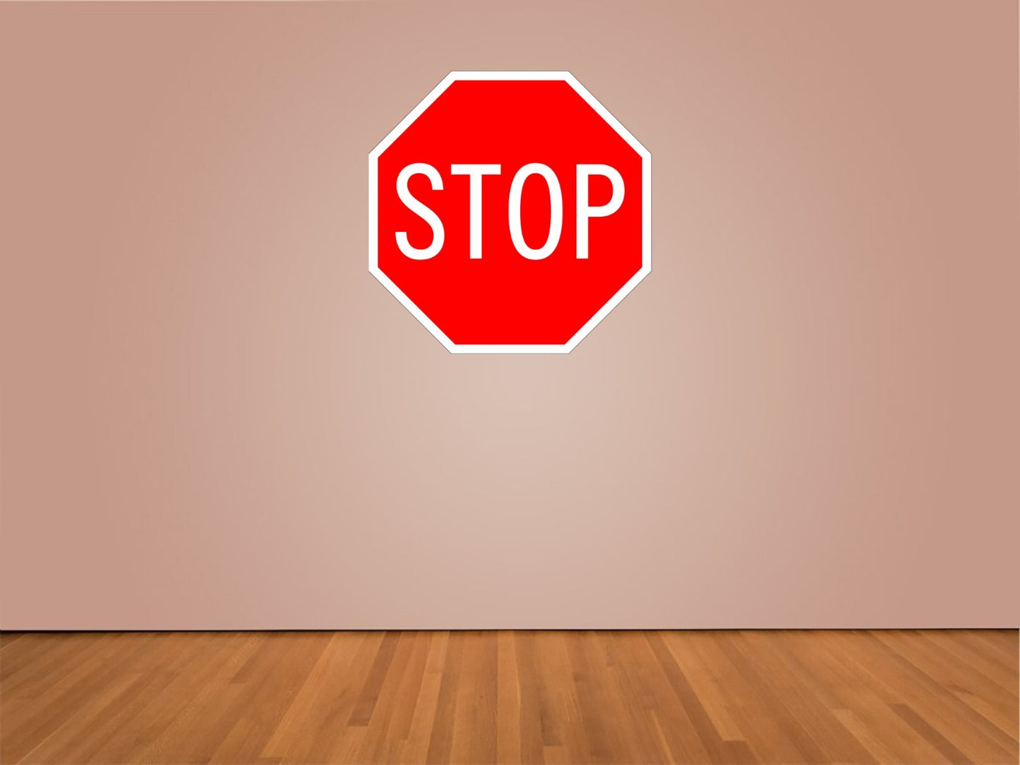 Stop Sign Indoor Wall Vinyl Decal Sticker 5" - 34"