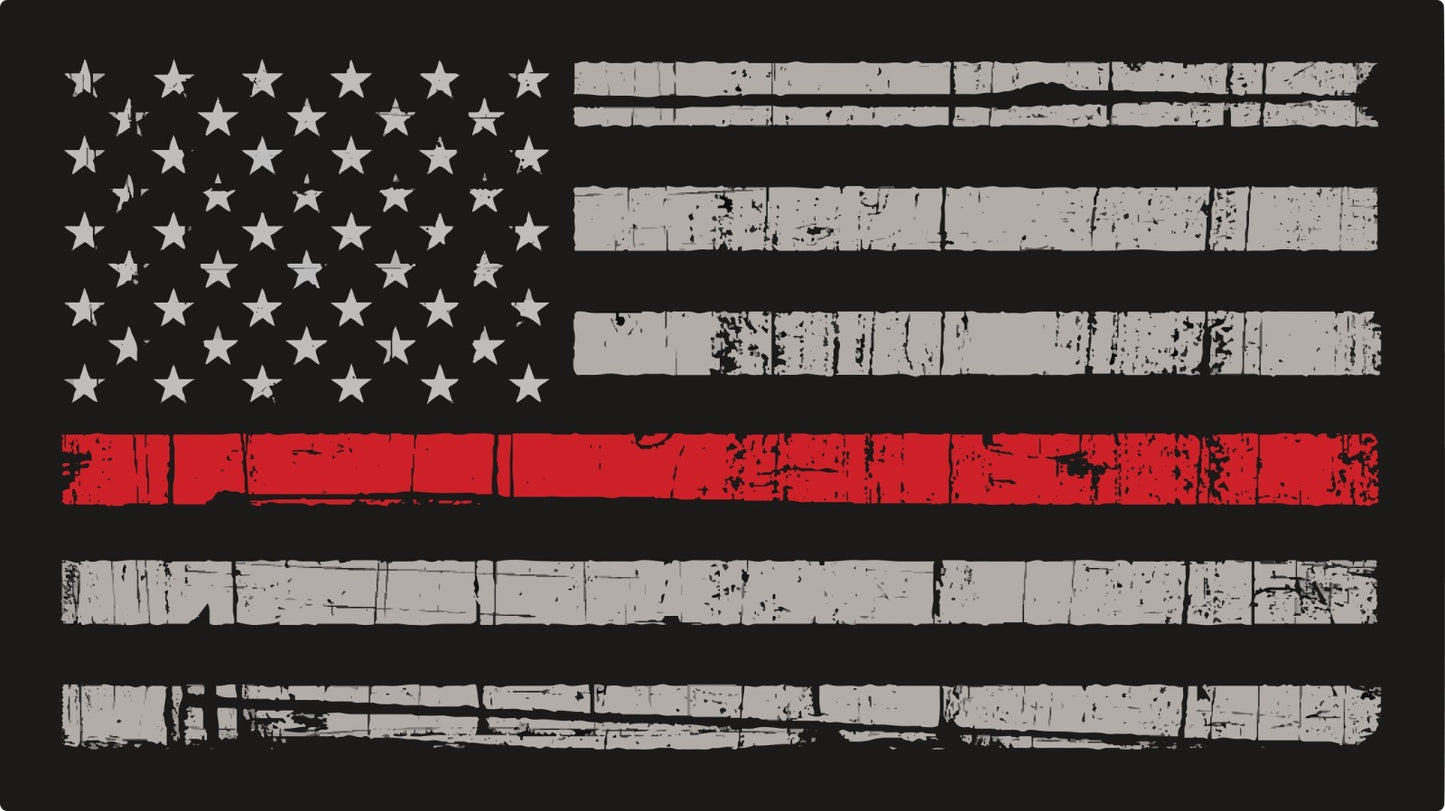 5.5" Thin Red Line Vinyl Sticker Car Window Decal Firefighter fire lives matter