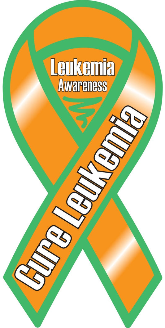 Cure Leukemia Awareness Prevention Ribbon Vinyl Decal Sticker Choose Size
