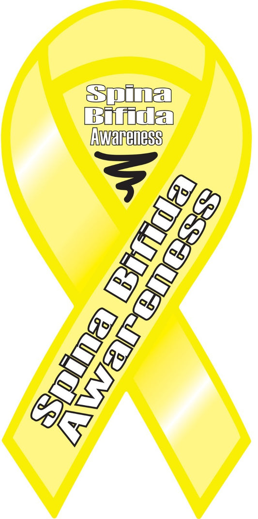 Spina Bifida Awareness Ribbon Vinyl Decal Sticker Choose Size find a cure