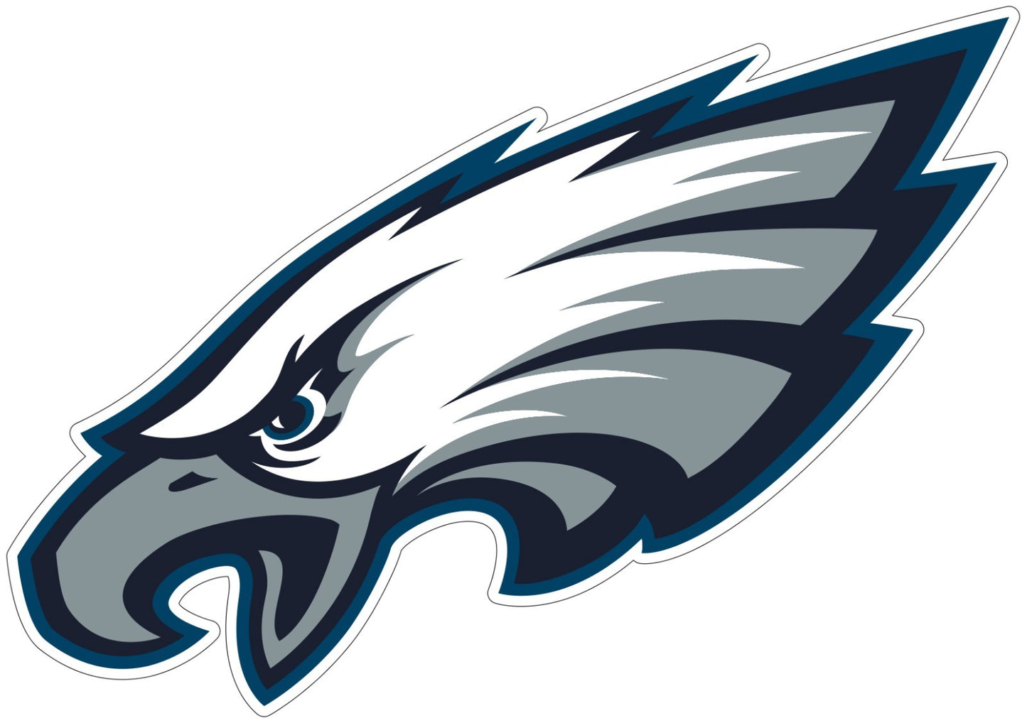 Philadelphia Eagles Logo Cut Laminated Vinyl Sticker Decal NFL car window