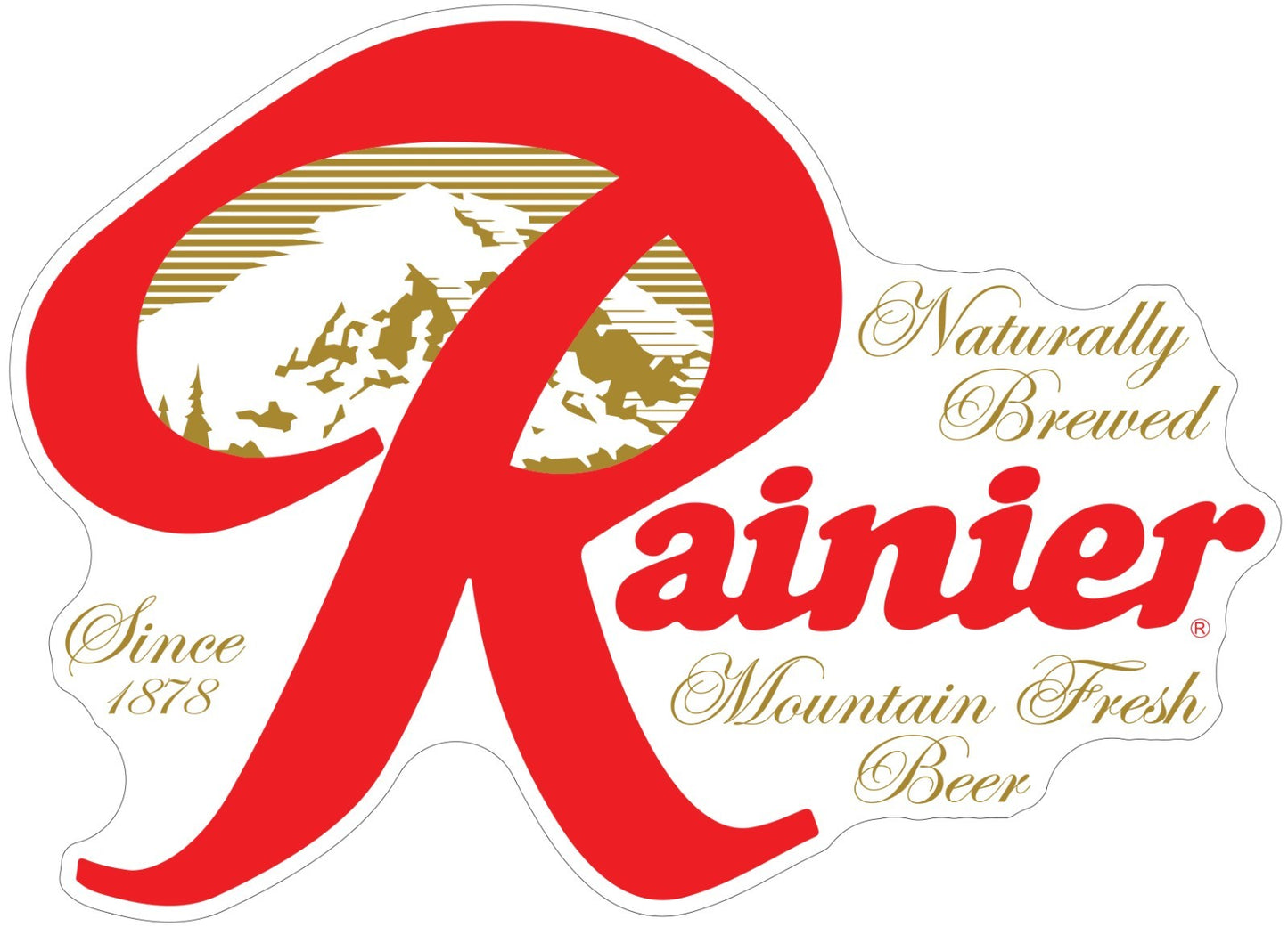 Rainier Beer Logo Sticker Vinyl Decal | Different Sizes - Outdoor