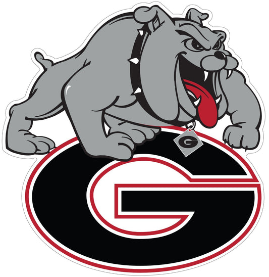 Georgia Bulldogs Dog Logo Die Cut Laminated Vinyl Decal Sticker All Weather Safe