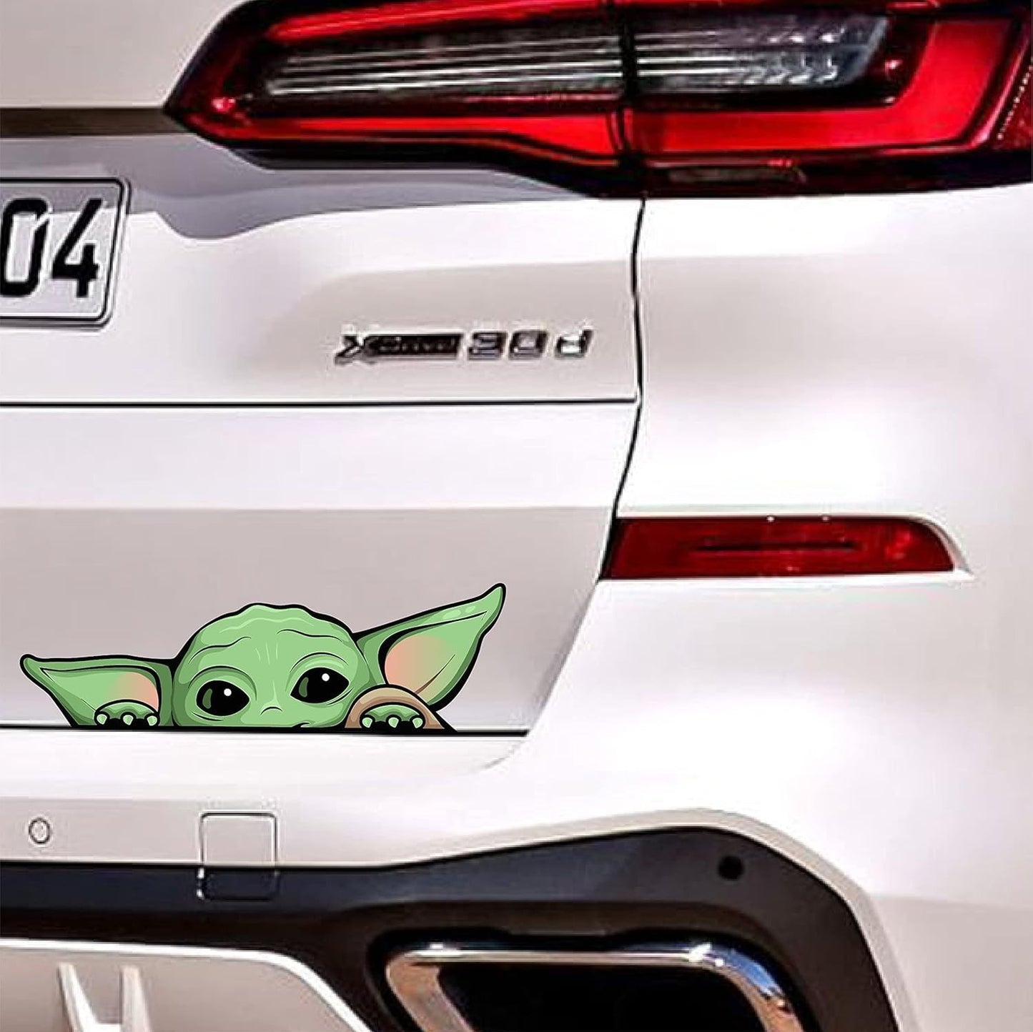 Pair of 12" Wide Peeking Baby Yoda Stickers – Vinyl Decal sticker – Outdoor Use