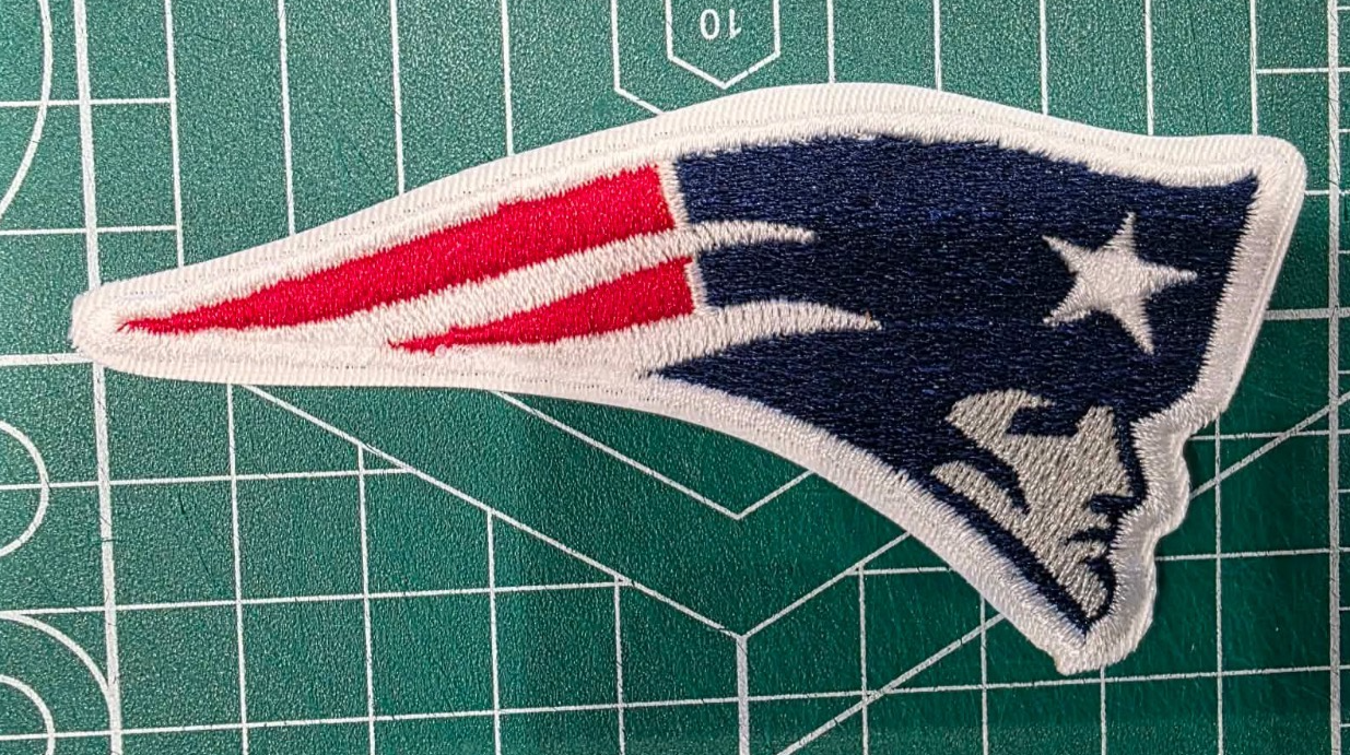 New England Patriots 3.75" Iron /Sew On Embroidered Football Logo NFL
