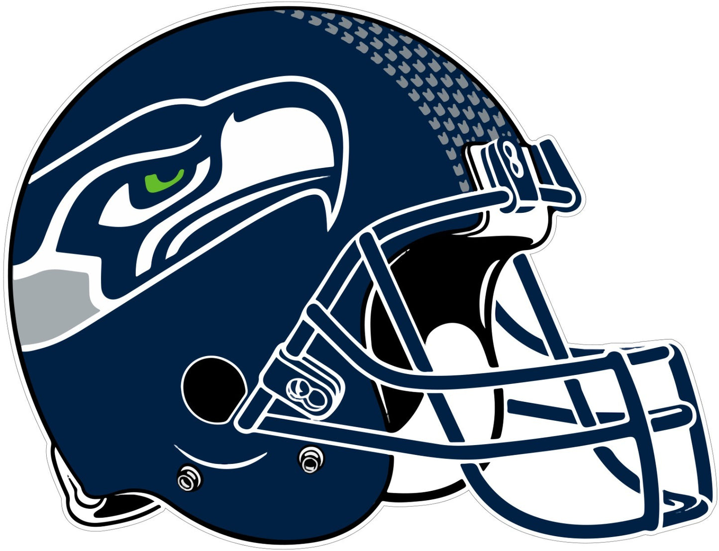 Seattle Seahawks Logo Cut Laminated Vinyl Sticker Decal NFL car window