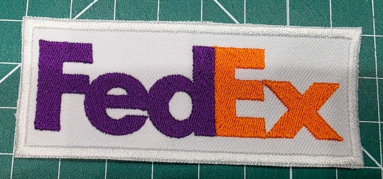 FedEx Express 3.75" Iron On Embroidered Patch shoulder