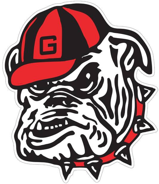 Georgia Bulldogs Dog Logo Die Cut Laminated Vinyl Decal Sticker All Weather Safe