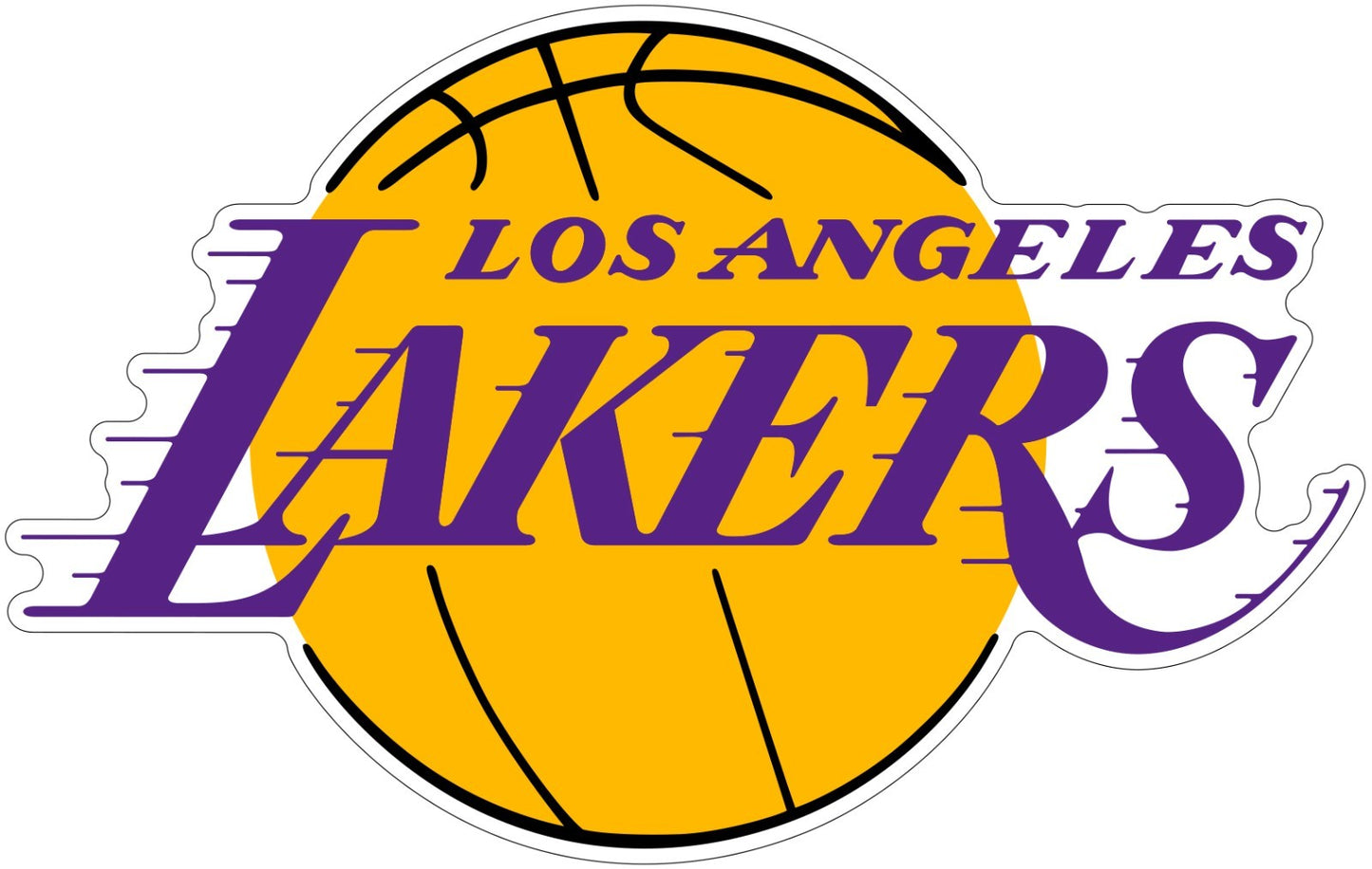 Los Angeles Lakers Indoor Wall Vinyl Decal Sticker 5" - 52"