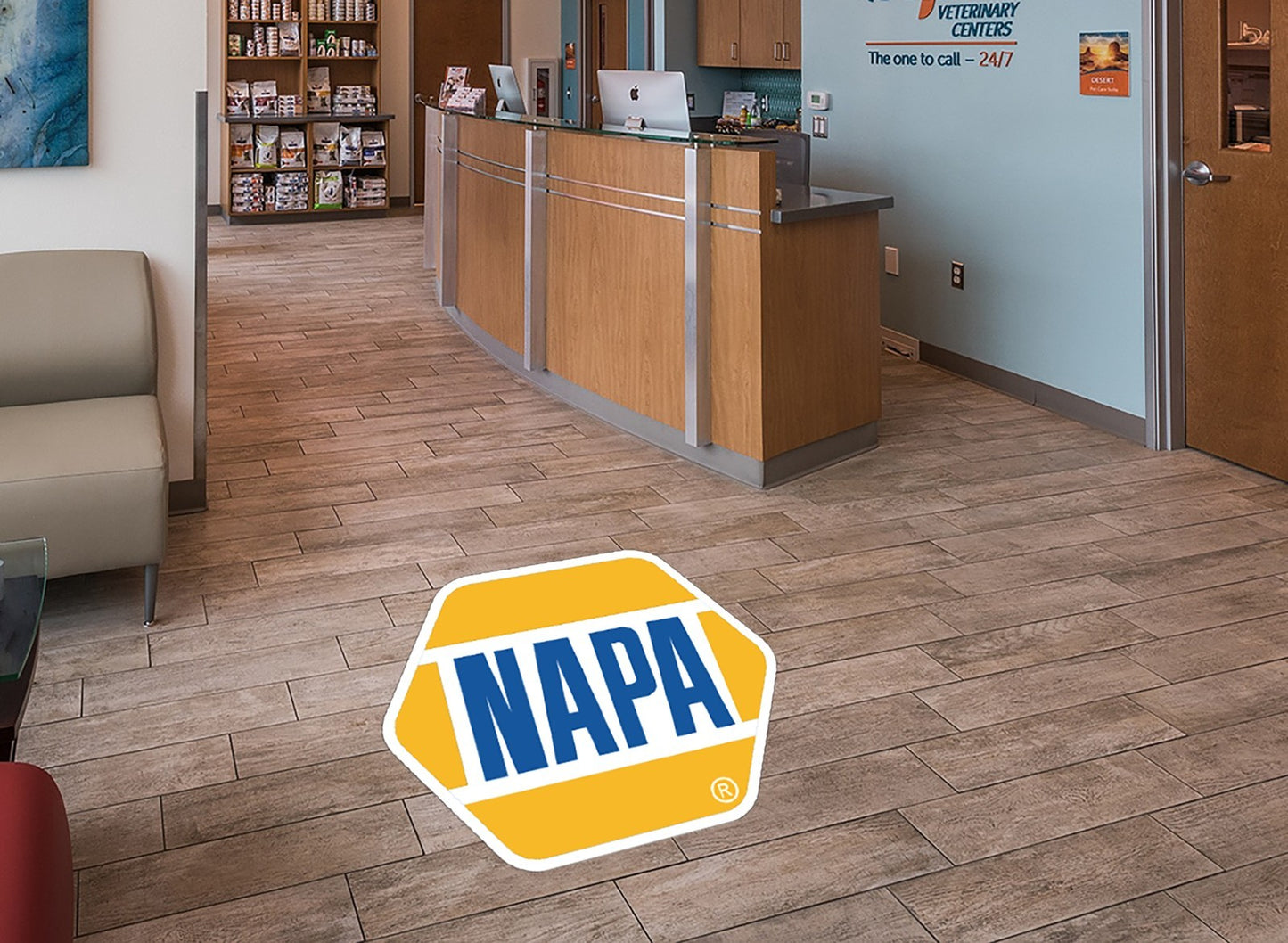 NAPA Floor Carpet Graphic Decal Sticker - Indoor or Outdoor Sidewalk 4"-52"