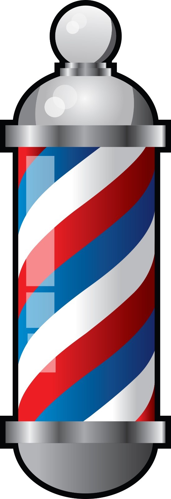 Barber Pole Indoor Wall Vinyl Decal Sticker 5"-52"