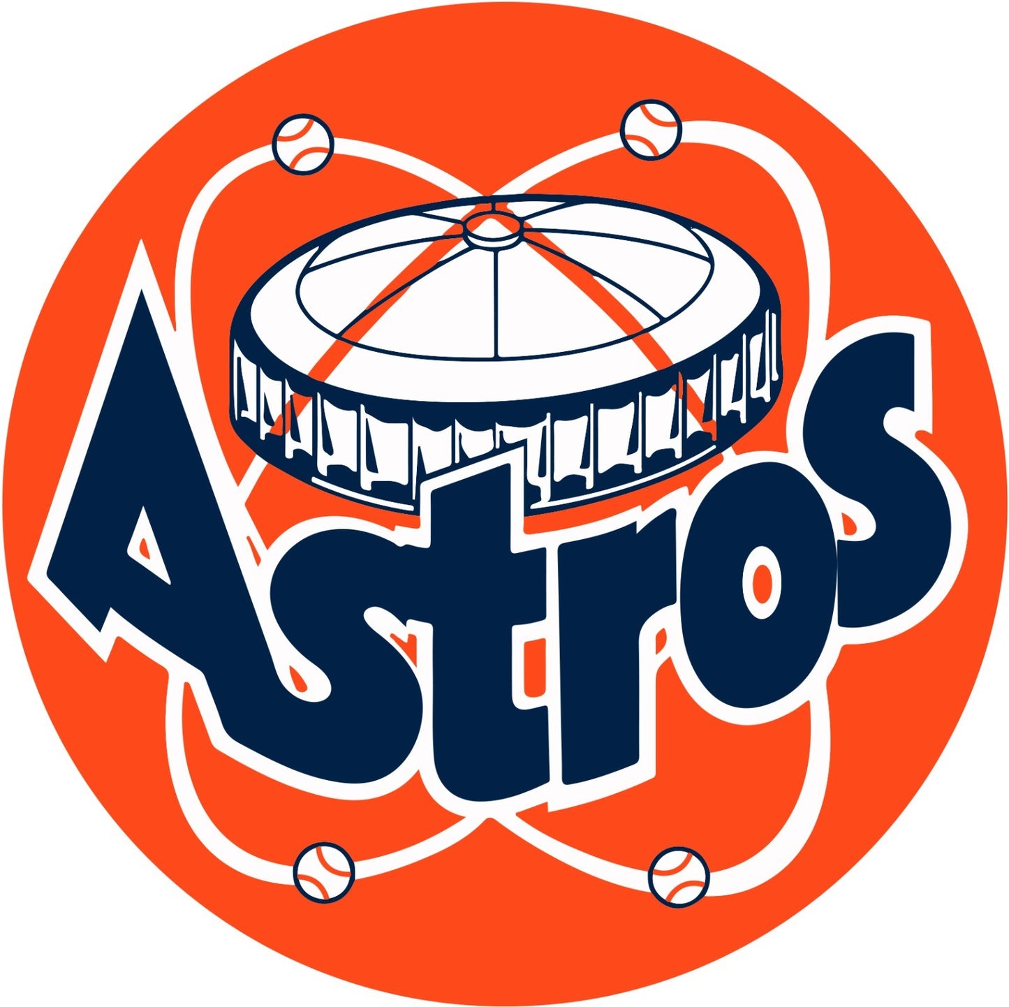 Houston Astros Logo Sticker Vinyl Decal | Choose Size window door mlb