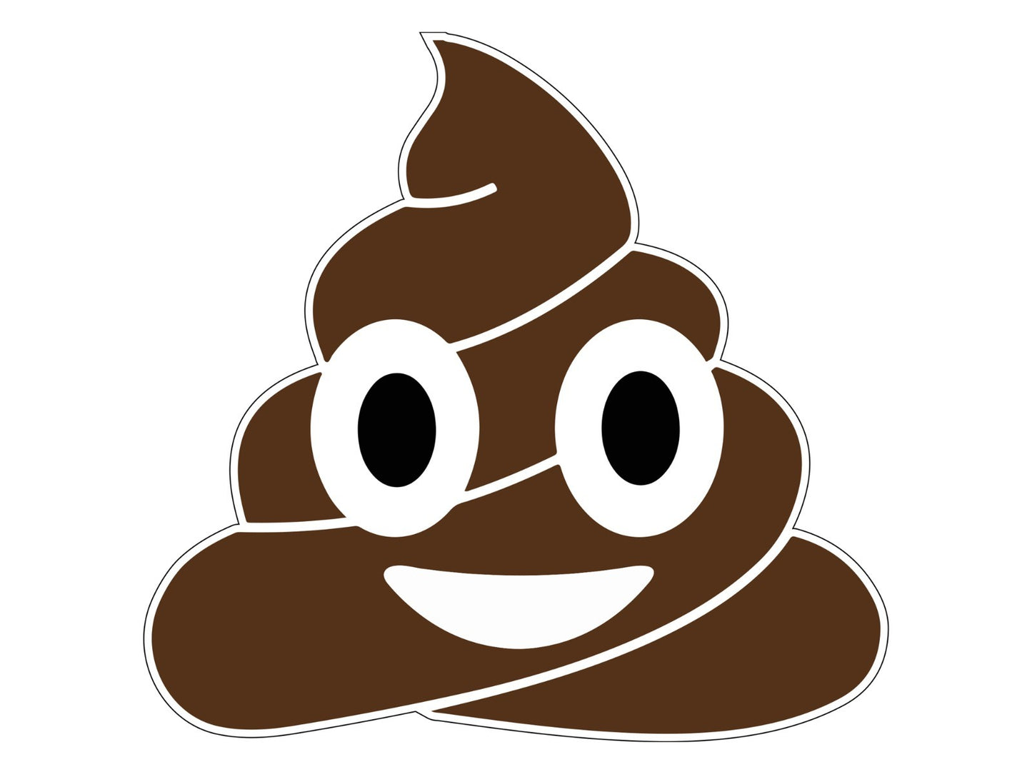 Poop Emoji Funny Logo Die Cut Laminated Vinyl Decal Sticker | Choose Sizes humor