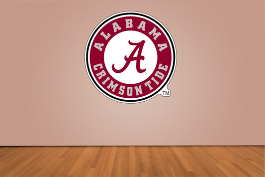 Alabama Crimson Tide Flag Indoor Wall Vinyl Decal Sticker 5 - 52"