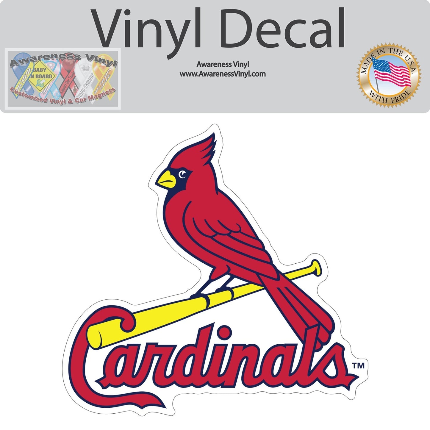 St. Louis Cardinals Emblem Logo Baseball Sticker Waterproof Vinyl Decal Car