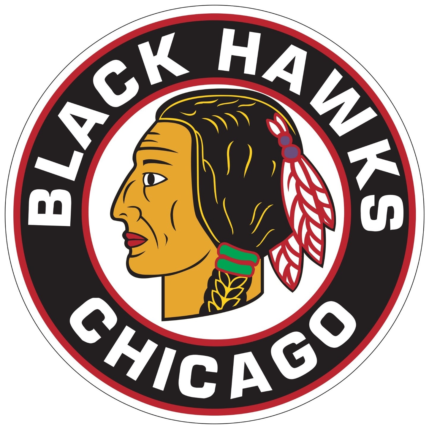 Chicago Black Hawks Logo - Die Cut Laminated Vinyl Sticker Decal NHL car window