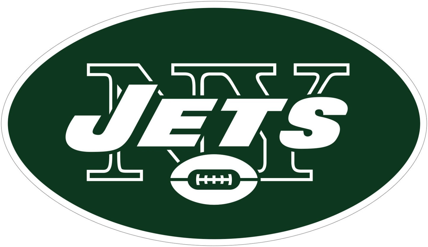 New York Jets Logo Cut Laminated Vinyl Sticker Decal NFL car window