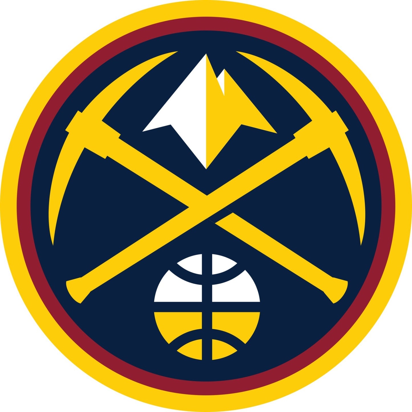 Denver Nuggets Logo -Die Cut Laminated Vinyl Sticker Decal NBA car window