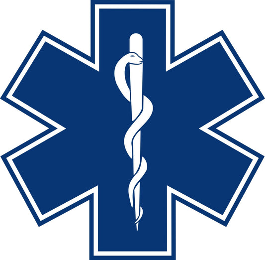 Star of Life Blue Sticker Vinyl Decal | Choose Size EMS EMT Fire Rescue Ambulanc