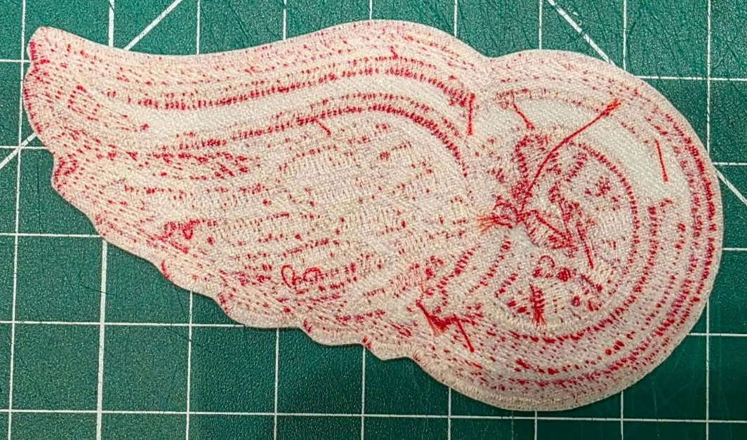 Detroit Redwings logo nhl 7" Iron On Embroidered Patch shoulder