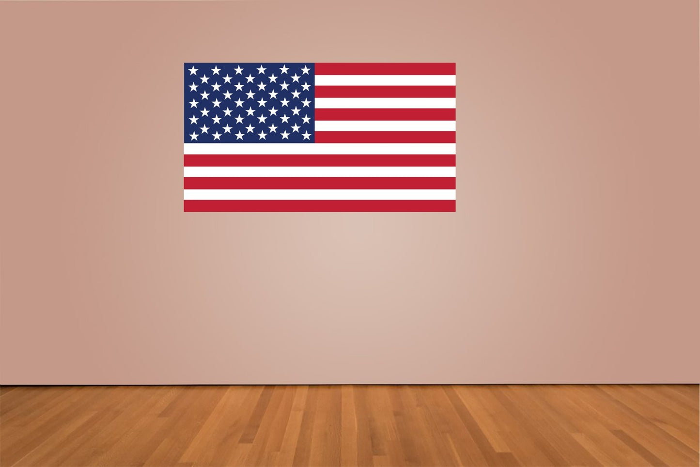 American Flag Logo Indoor Wall Vinyl Decal Sticker 5" - 52"