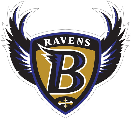 Baltimore Ravens Logo Cut Laminated Vinyl Sticker Decal NFL car window
