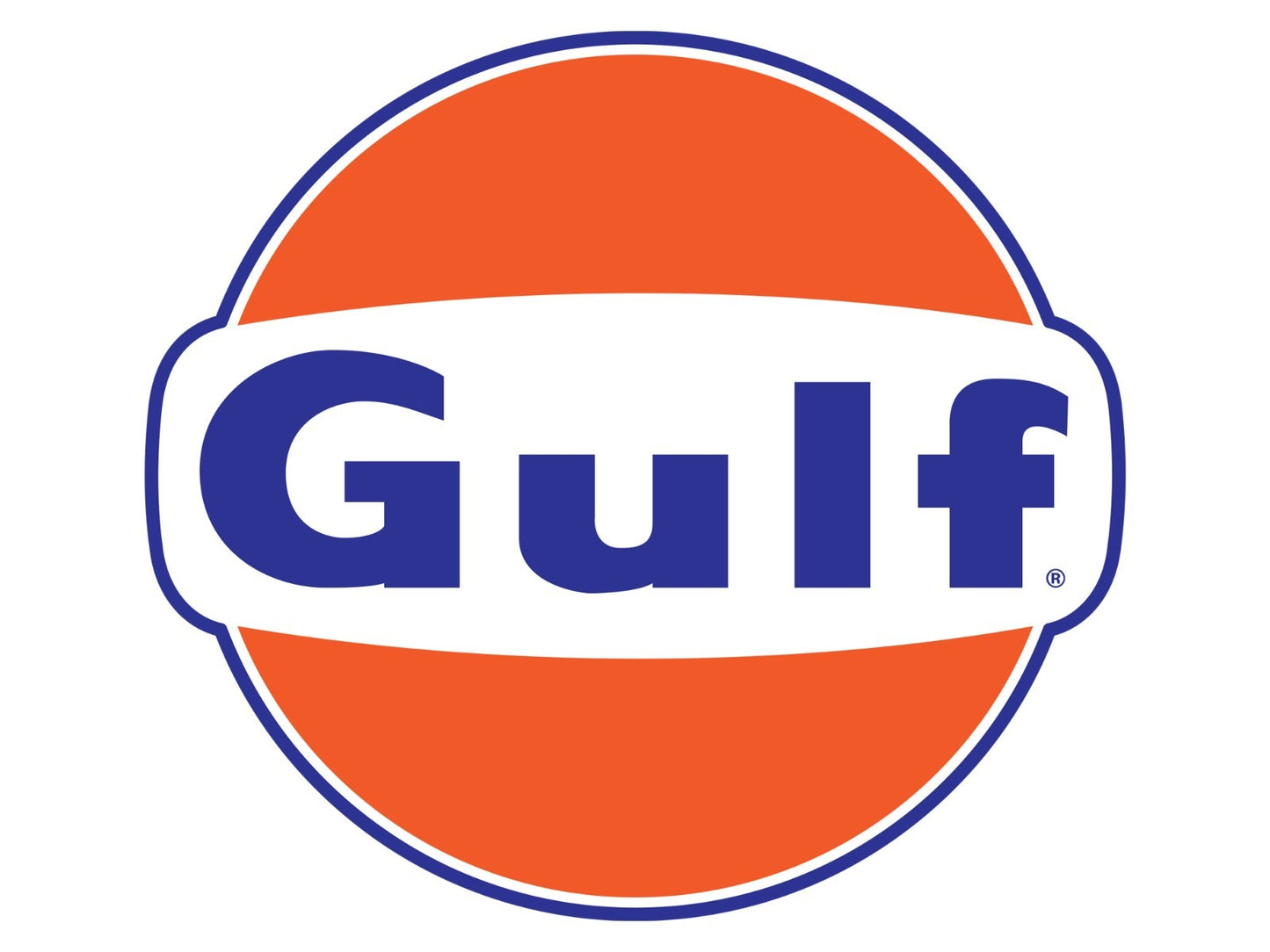 Gulf Oil Racing Gasoline Motor Sticker Vinyl Decal | Choose Size