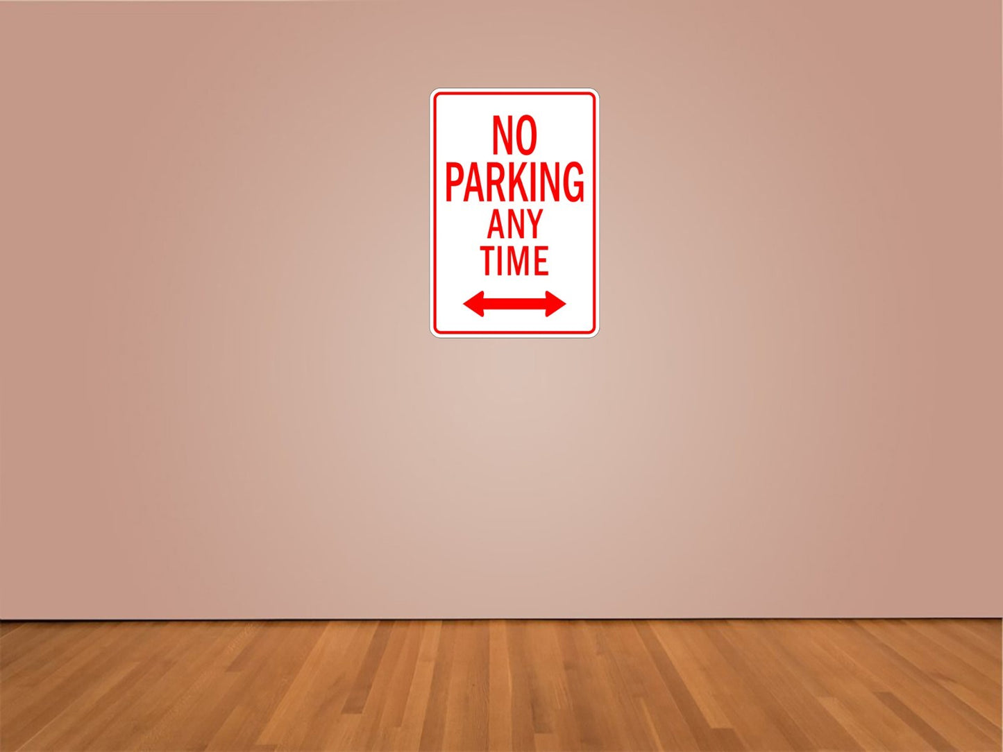 No Parking Any Time Sign Indoor Wall Vinyl Decal Sticker 5" - 34" kids decor