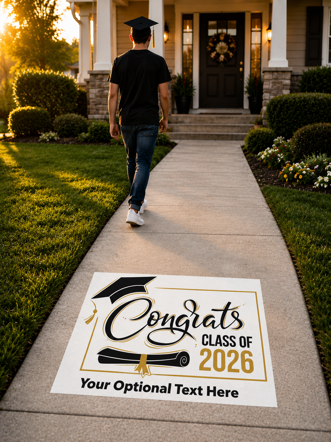 Class of 2026 Floor Decal Graduation Party Vinyl Pathway Sticker Custom