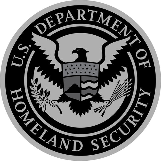 Black Department of Homeland Security Sticker Vinyl Decal Multiple Sizes window