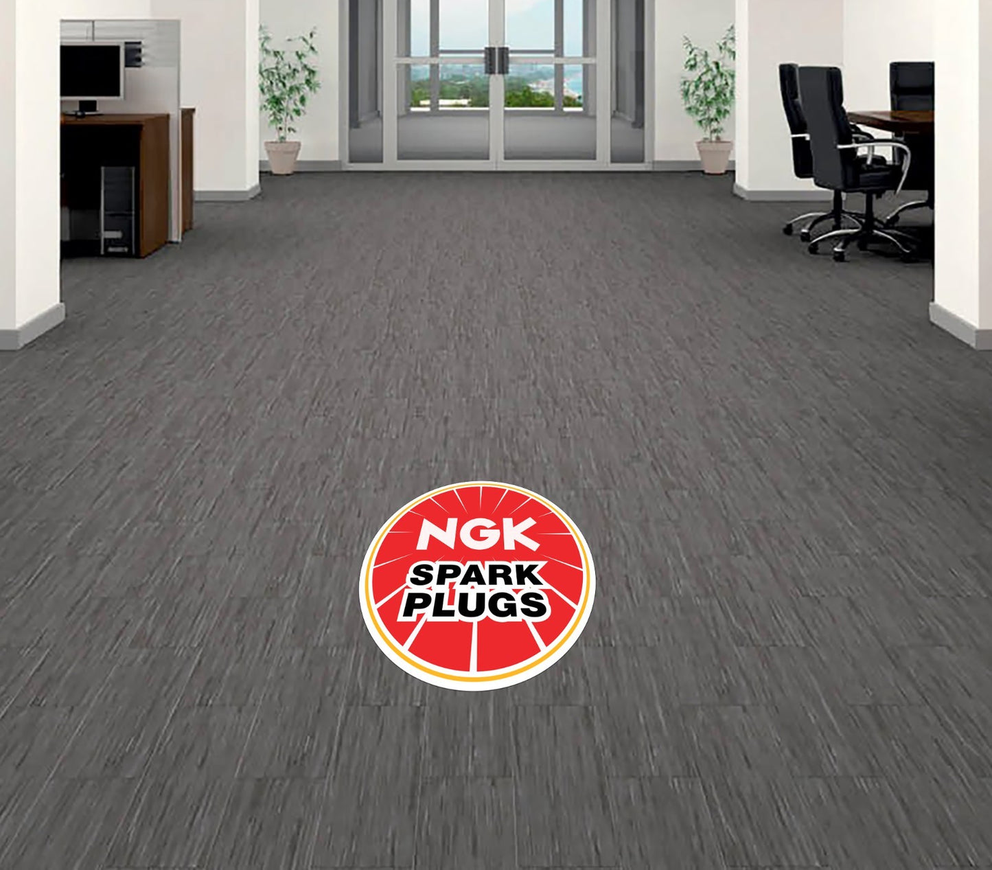 NGK Spark Plugs Racing Floor Vinyl Decal Sticker 5"-52" carpet concrete