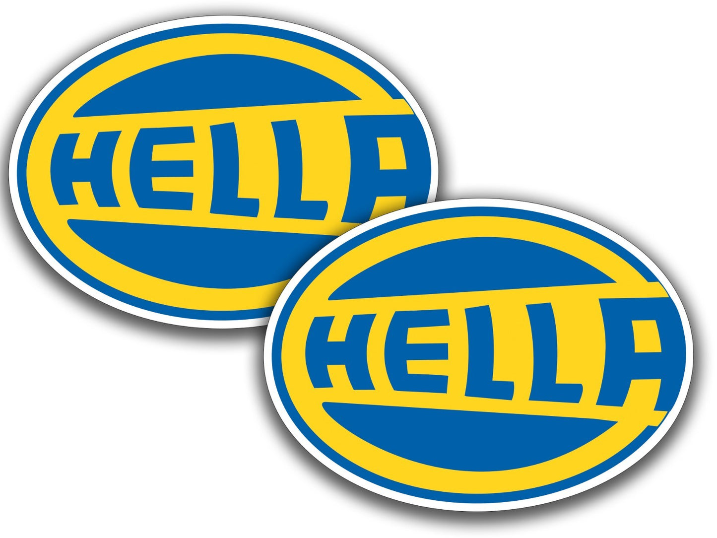 2x Hella Logo Die Cut Laminated Vinyl Decal Sticker | Choose Sizes racing