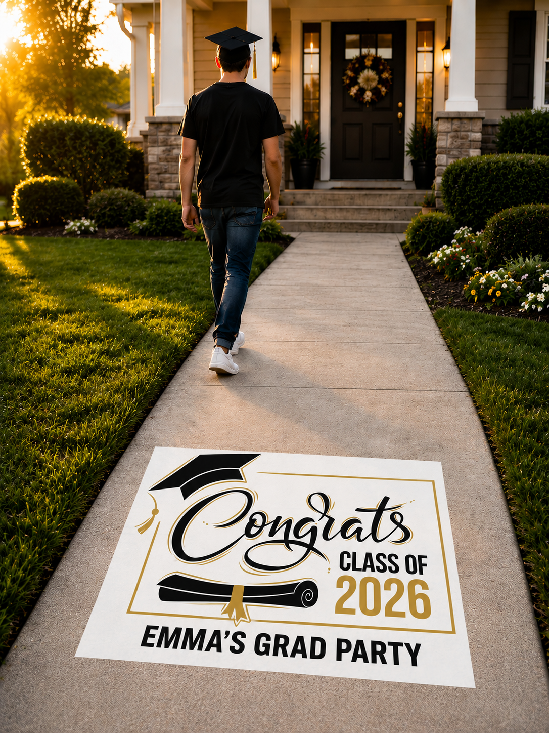 Class of 2026 Floor Decal Graduation Party Vinyl Pathway Sticker Custom