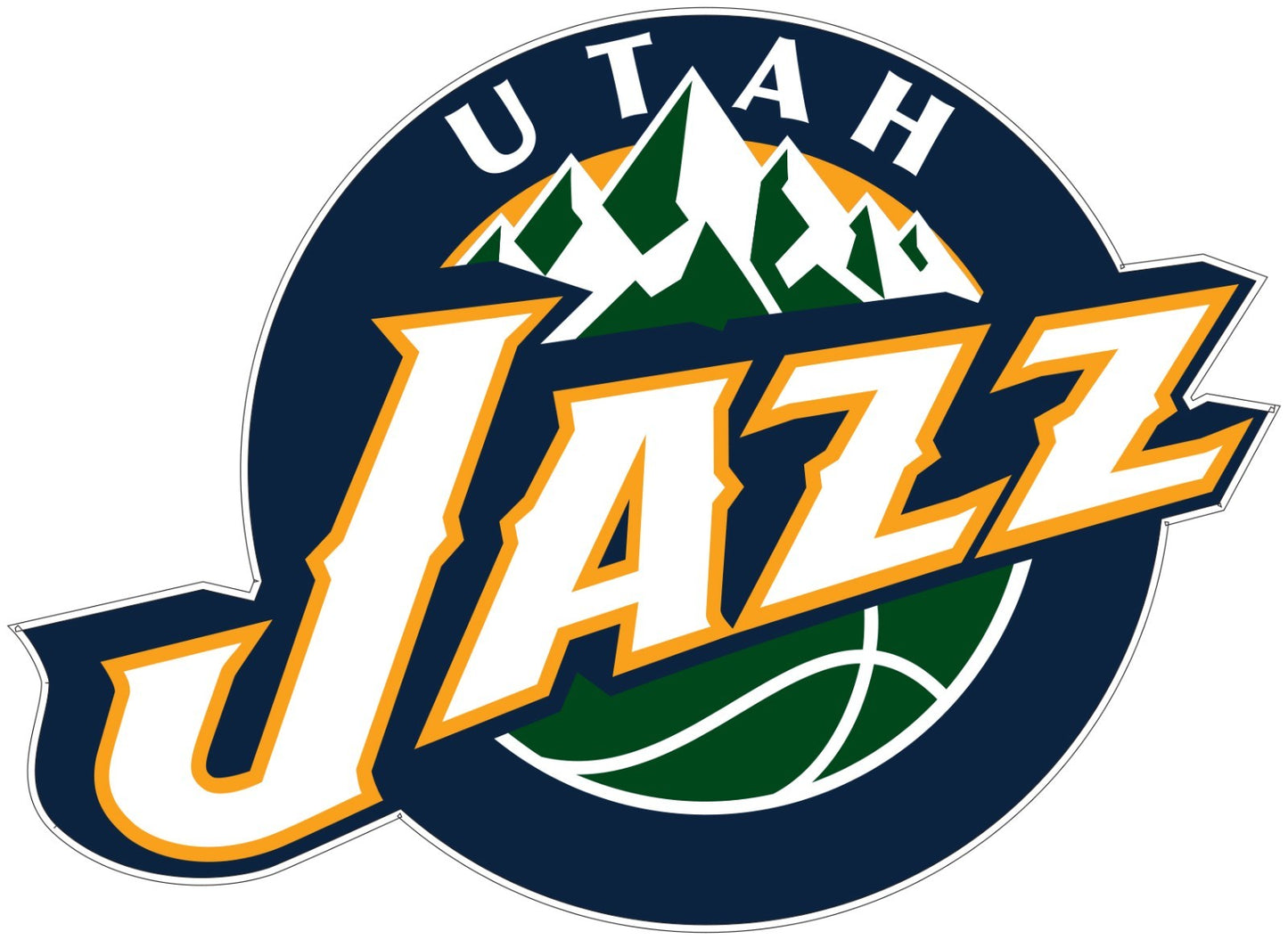Utah Jazz Logo Die Cut Laminated Vinyl Sticker Decal NBA car window