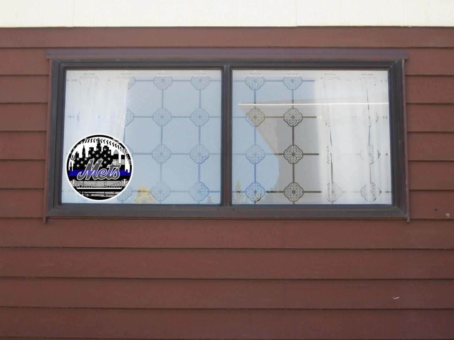 New York Mets Thin Blue Line  - Laminated Vinyl Sticker Decal Law Enforcement