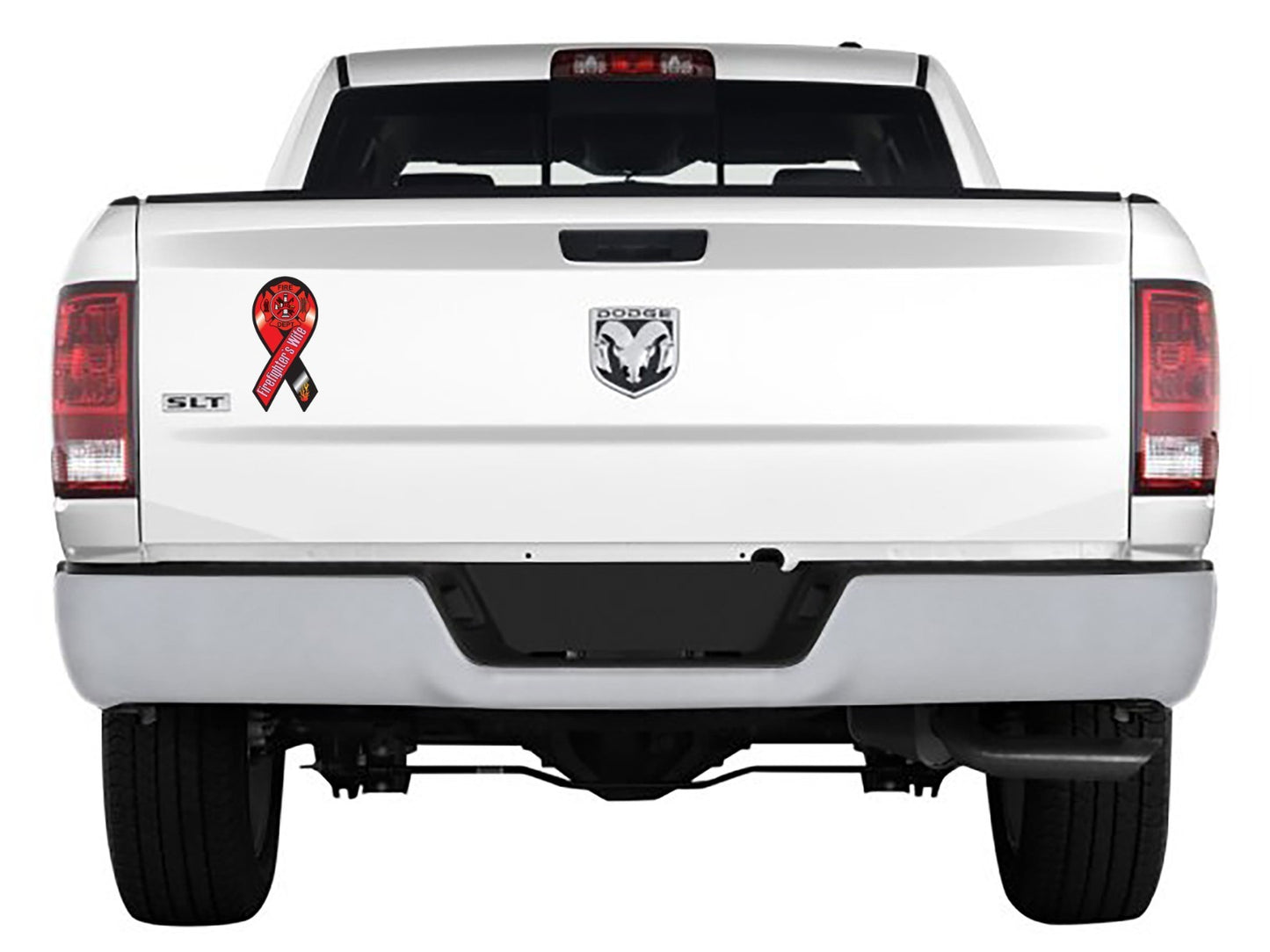 Firefighter's Wife Ribbon Vinyl Decal Sticker Choose Size fire rescue dept