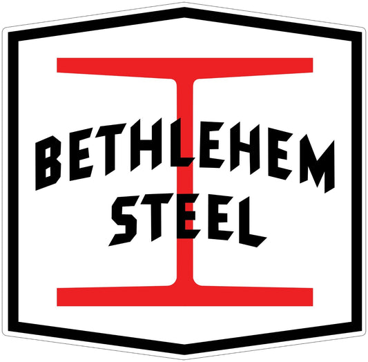 Bethlehem Steel Logo Die Cut Laminated Vinyl Decal Sticker | Sizes door premium