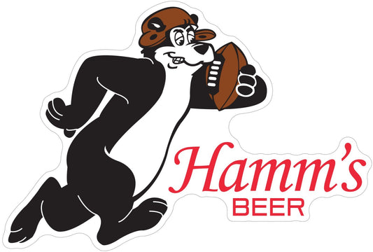 Hamm's Beer Bear Football Sticker Vinyl Decal | Different Sizes - Outdoor