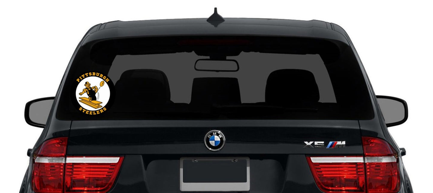 Pittsburgh Steelers Logo - Die Cut Laminated Vinyl Sticker Decal NFL car window