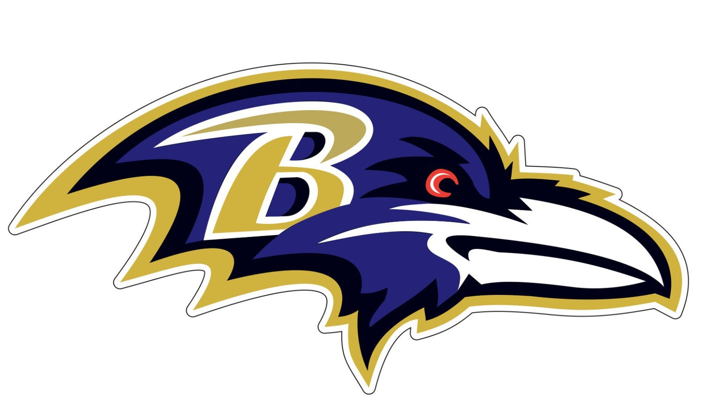 Baltimore Ravens Logo - Die Cut Laminated Vinyl Sticker Decal NFL car window