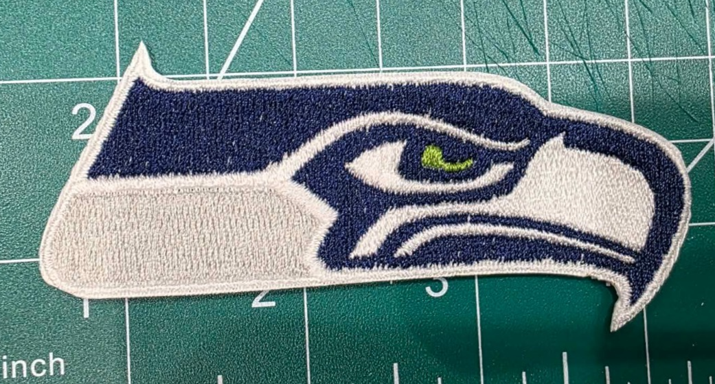 Seattle Seahawks 3" Iron /Sew On Embroidered Football Logo NFL