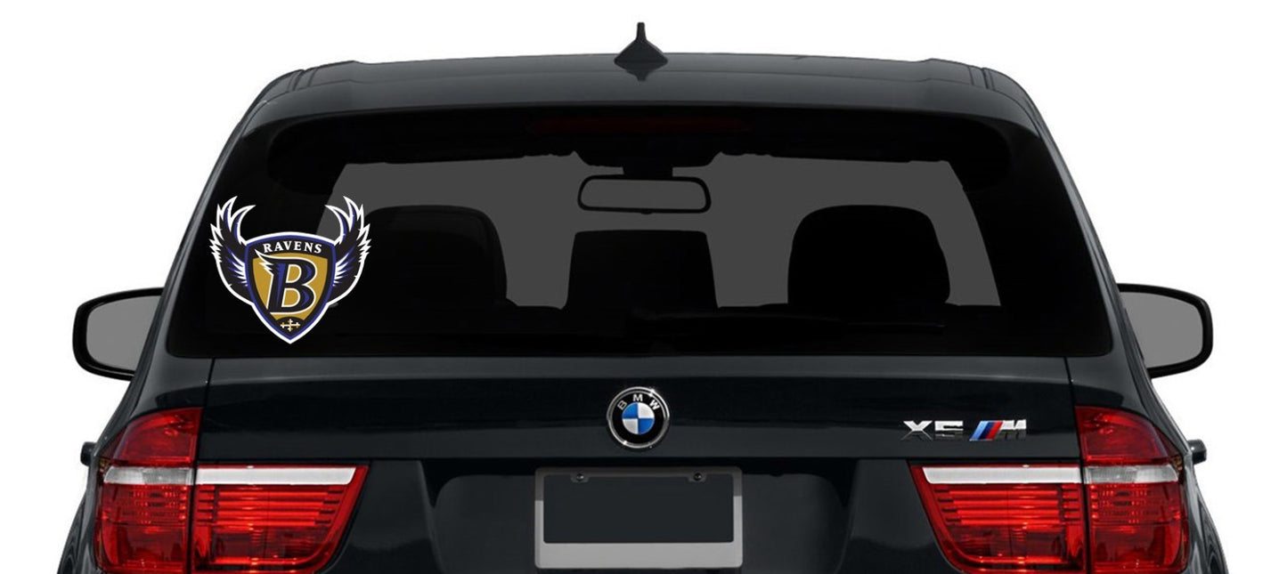 Baltimore Ravens Logo Cut Laminated Vinyl Sticker Decal NFL car window
