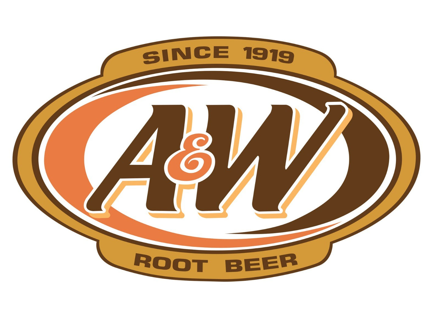 A&W Root Beer Logo Die Cut Laminated Vinyl Decal Sticker | Sizes door premium