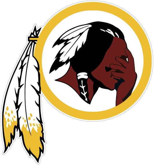 Washington Redskins Facepalm Logo - Laminated Vinyl Sticker Decal NFL car window