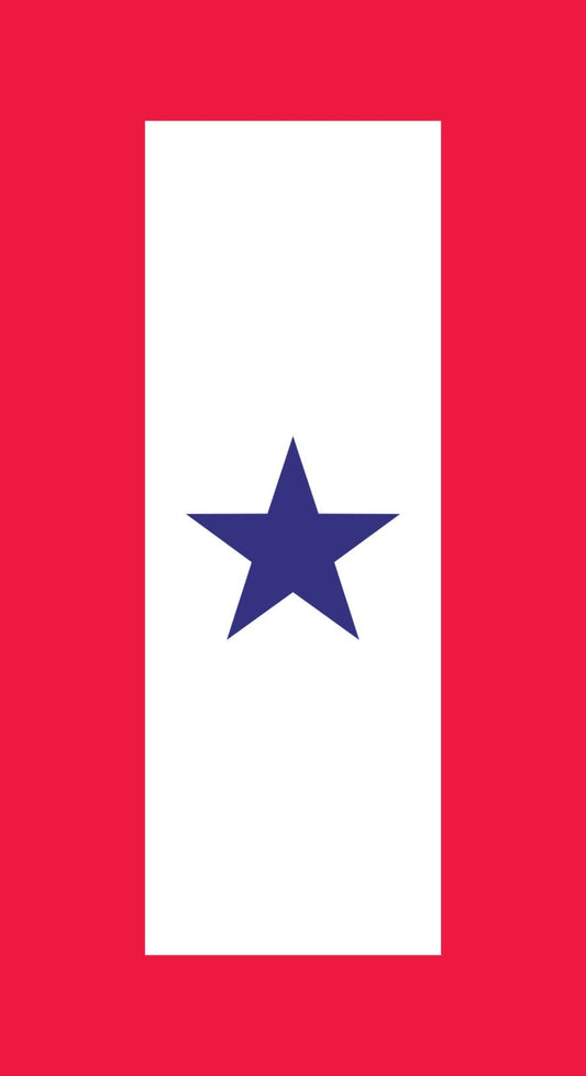 One Blue Star Service Mother's Flag Vinyl Decal Sticker Size Military soldier