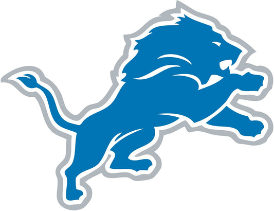 Detroit Lions Logo Cut Laminated Vinyl Sticker Decal NFL car window