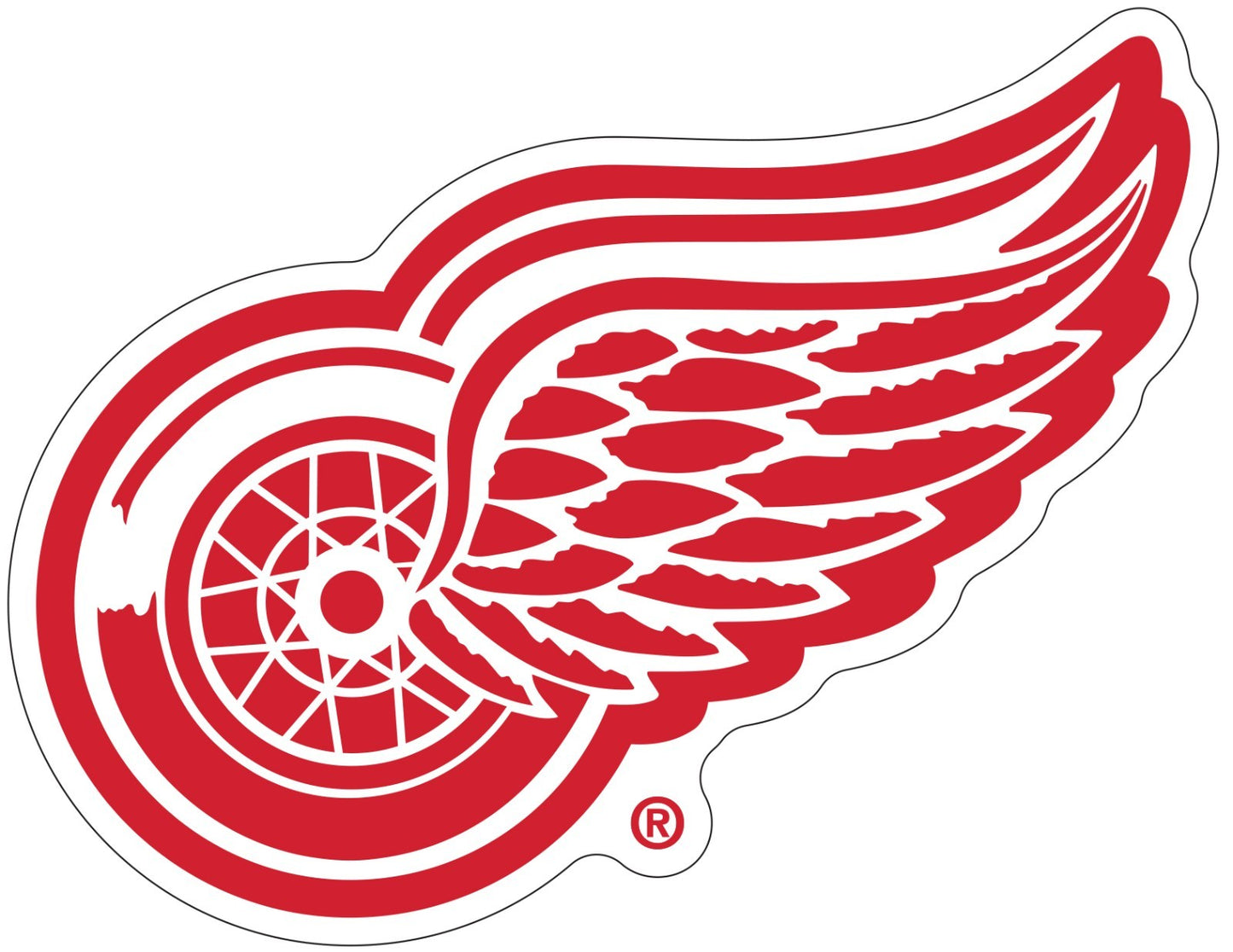 Detroit Redwings Logo - Die Cut Laminated Vinyl Sticker Decal NHL car window